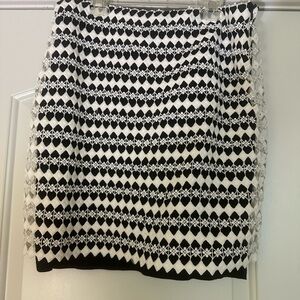 DO+BE Black and White Mini Pencil Skirt